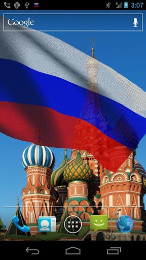 Скриншот 3D Флаг России LWP для Android