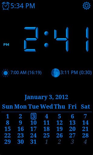 Скриншот AdyClock – ночные часы для Android