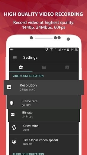 Скриншот AZ Screen Recorder для Android