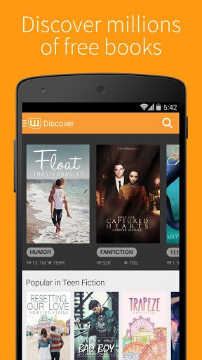 Скриншот Бесплатные книги – Wattpad для Android