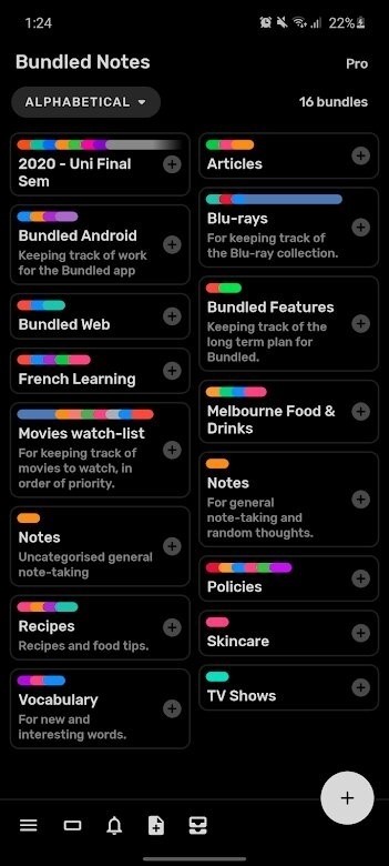 Скриншот Bundled Notes для Android