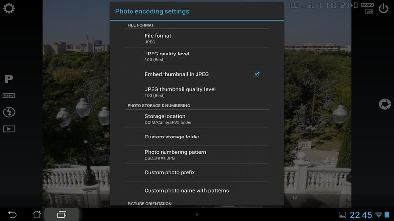 Скриншот Camera FV-5 для Android