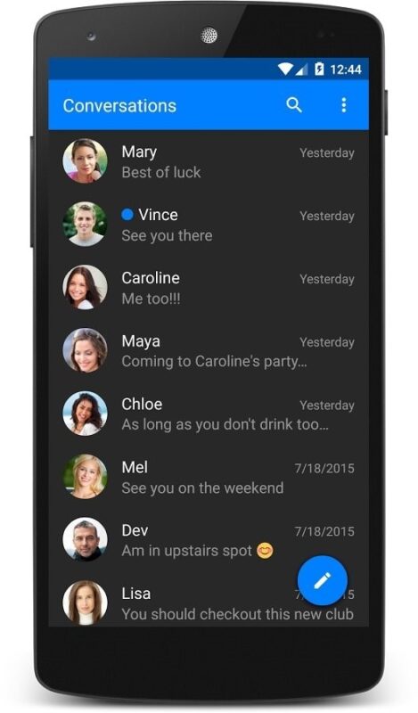 Скриншот chomp SMS для Android