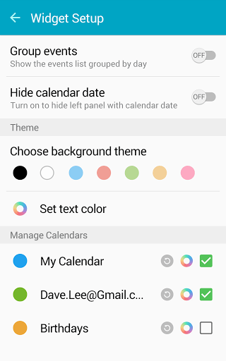Скриншот Clean Calendar Widget для Android