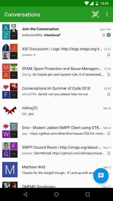 Скриншот Conversations для Android