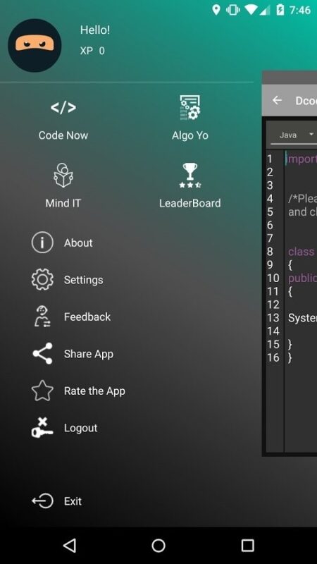 Скриншот Dcoder, Mobile Compiler IDE для Android