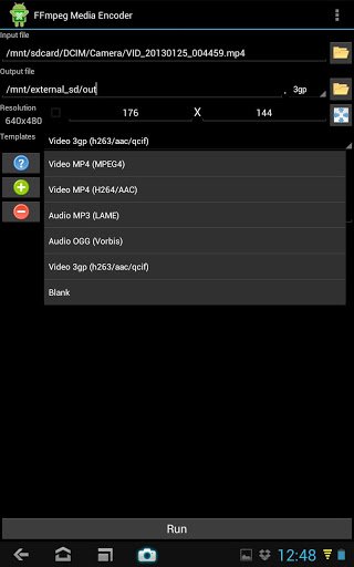 Скриншот FFmpeg Media Encoder для Android