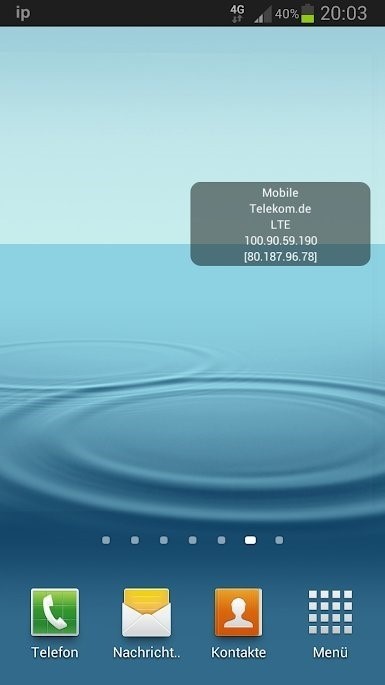 Скриншот IP Widget для Android