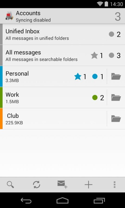 Скриншот K-9 Mail для Android