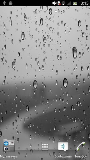 Скриншот Капли дождя Живые обои для Android