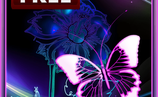 Неоновые Бабочки Живые Обои / Neon Butterfly Live Wallpaper