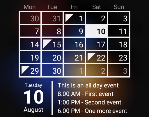 Виджет Календарь Premium для Андроид скачать бесплатно