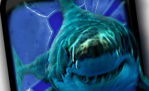 Злой акулы трещины экрана / Angry Shark Cracked Screen
