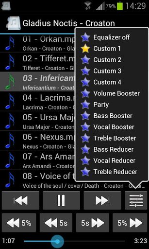 Скриншот Music Folder Player Free для Android