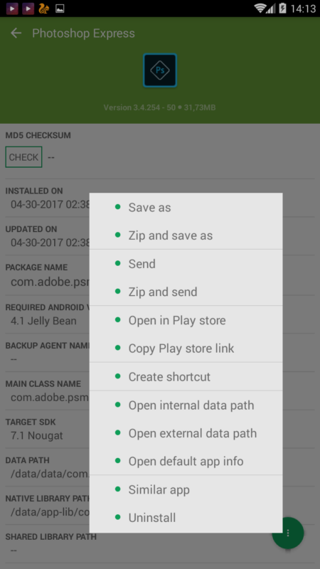 Скриншот My APK для Android