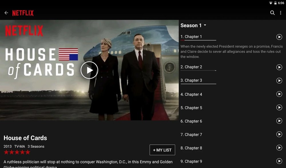Скриншот Netflix для Android