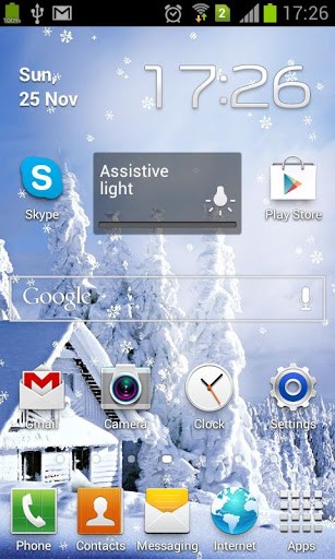 Скриншот Падающие снежинки живые обои / Winter nature LWP для Android