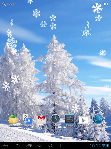 Скриншот Падающий Снег Живые Обои для Android
