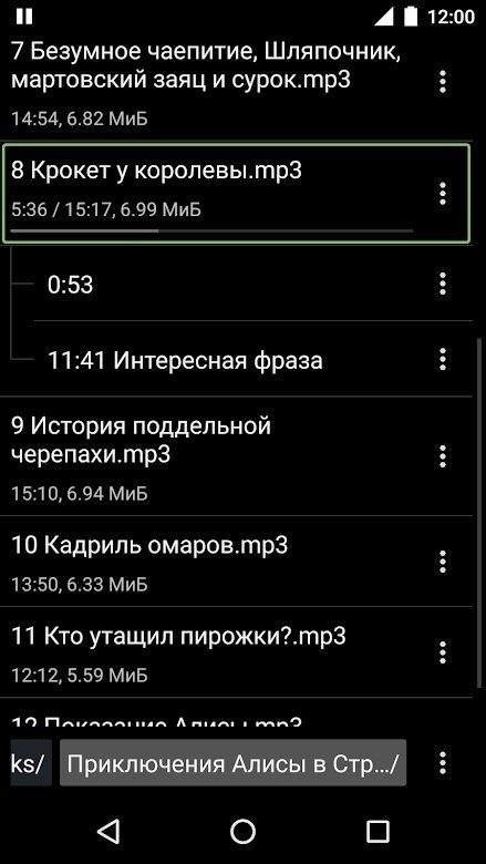 Скриншот Simple Audiobook Player для Android