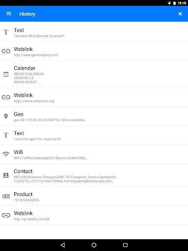 Скриншот Сканер QR и штрих кодов для Android