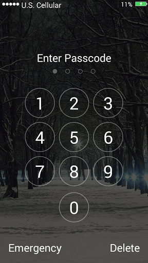Скриншот Снег Блокировка экрана для Android