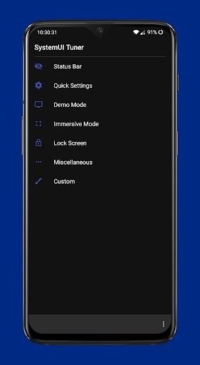 Скриншот SystemUI Tuner для Android