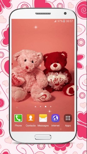 Скриншот Живые обои с мишкой Тедди для Android
