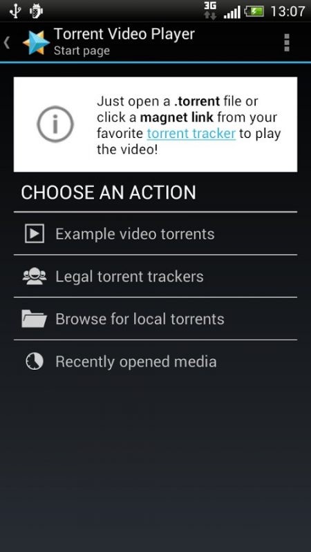 Скриншот Torrent Video Player для Android