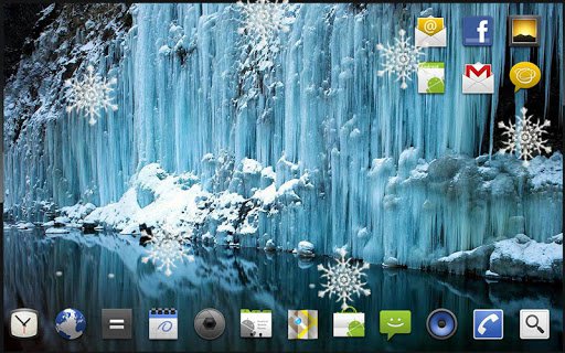 Скриншот Зимний Водопад Живые Обои для Android